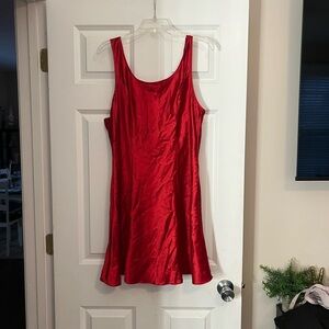 Gilligan & O'Malley Red Satin Dress
